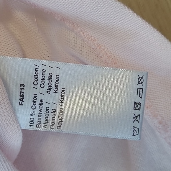 Lacoste Mens  Light Pink Polo Shirt Size M Or 4 Spring , Summer - Picture 6 of 12